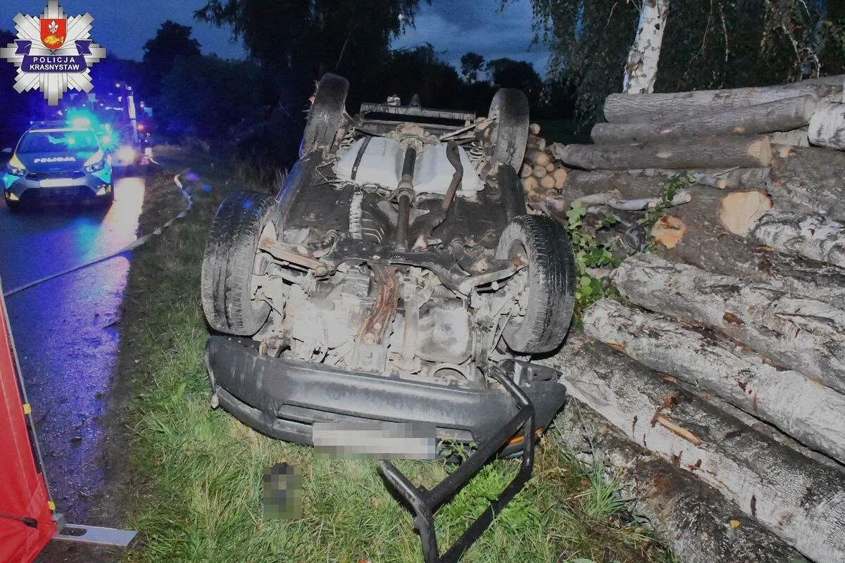 Śmiertelny wypadek pod Krasnymstawem. Zginął 34-letni kierowca