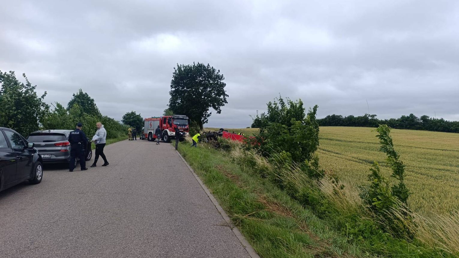 Śmiertelny wypadek pod Sztumem, nie żyją 4 osoby. Jest śledztwo