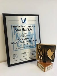 „Śnieżka” laureatem „Podkarpackiej Nagrody Gospodarczej” 2019