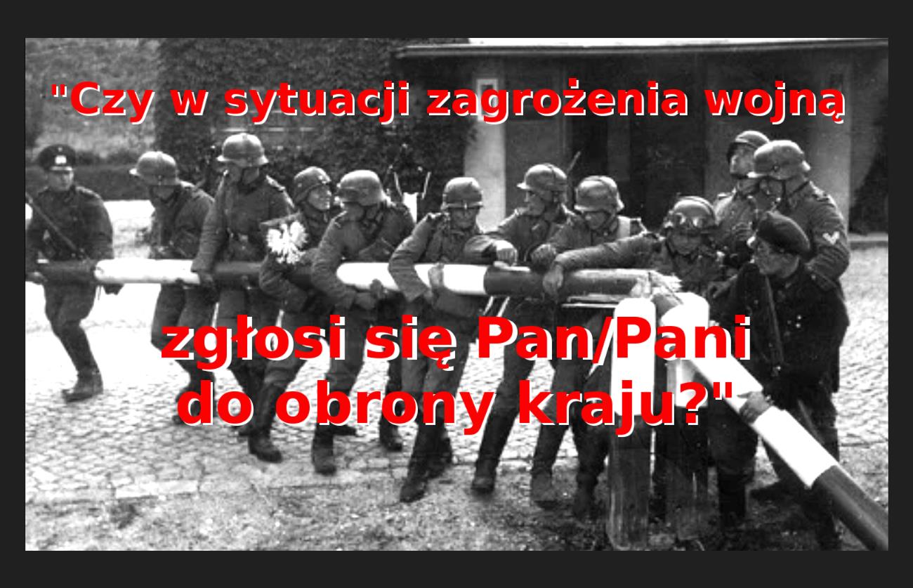 Sonadaż IRBIS: Większość Polaków odpowiedziała, że w przypadku wojny nie zgłosiłaby się do obrony kraju