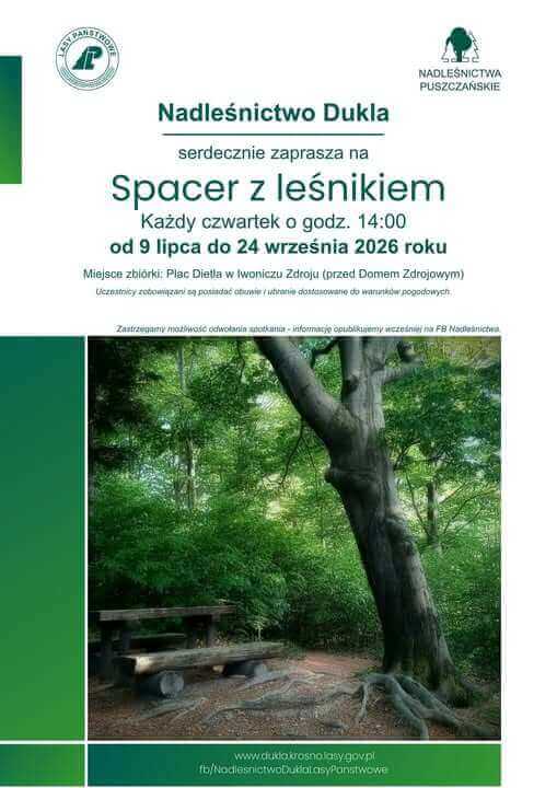 Spacer z leśnikiem w Iwoniczu-Zdroju