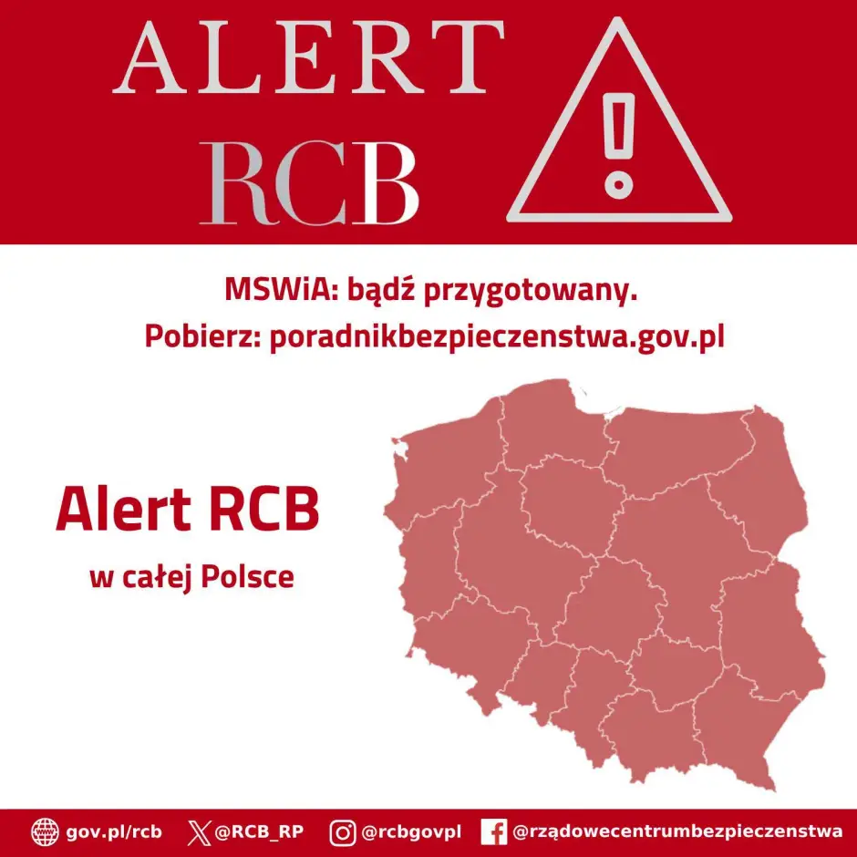 Specjalny Alert RCB w telefonach mieszkańców Oleśnicy