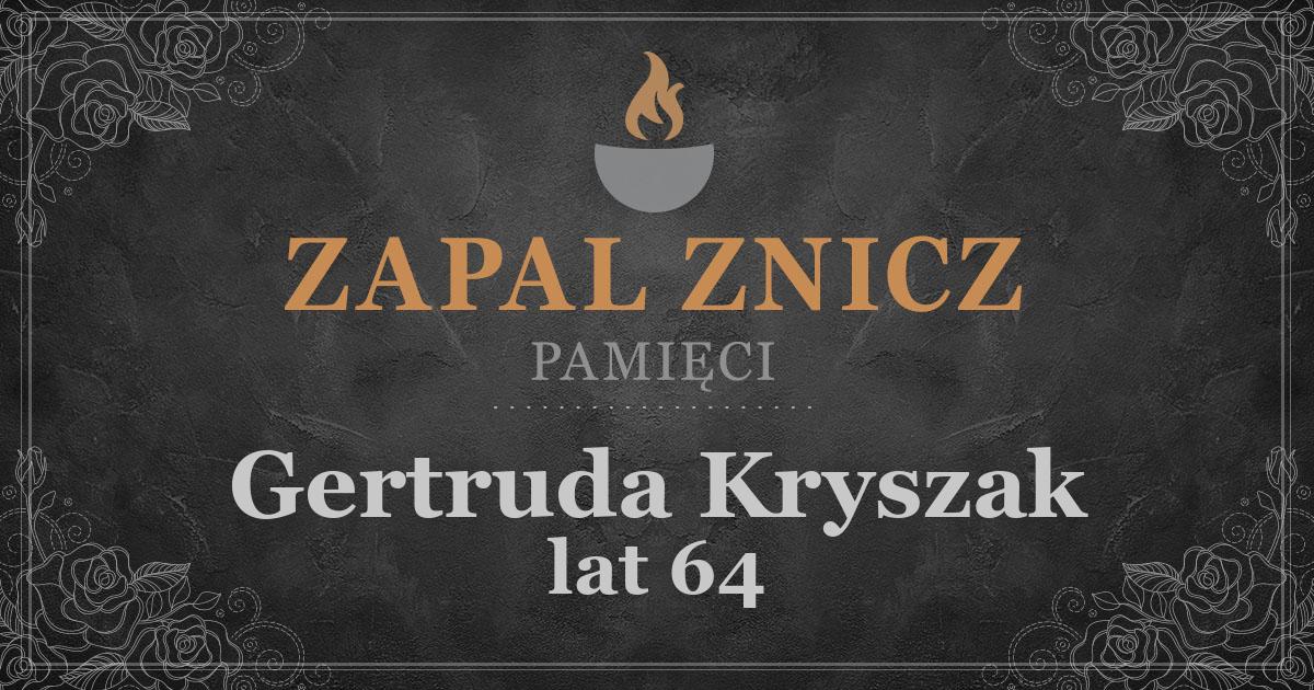 ŚPGertruda Kryszak3 rocznica śmierci2023-07-20Zapalonych zniczy (0)