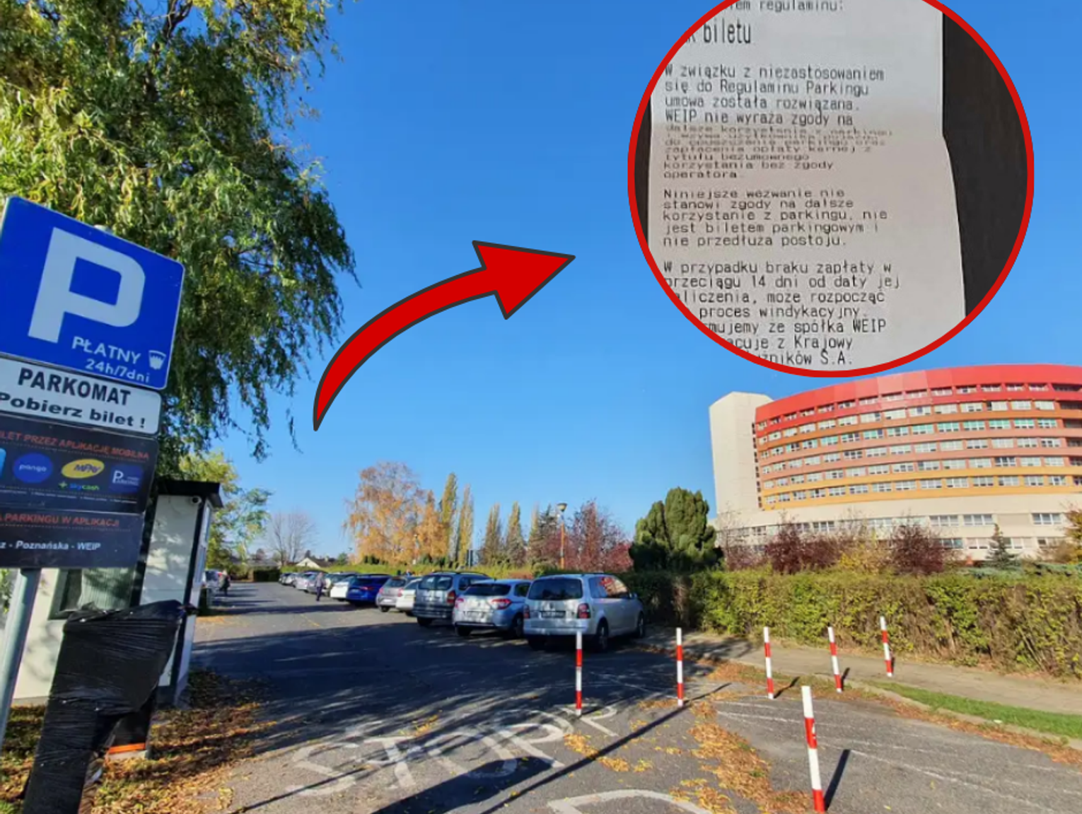SPÓR o opłatę na parkingu przy okrąglaku - AKTUALIZACJA