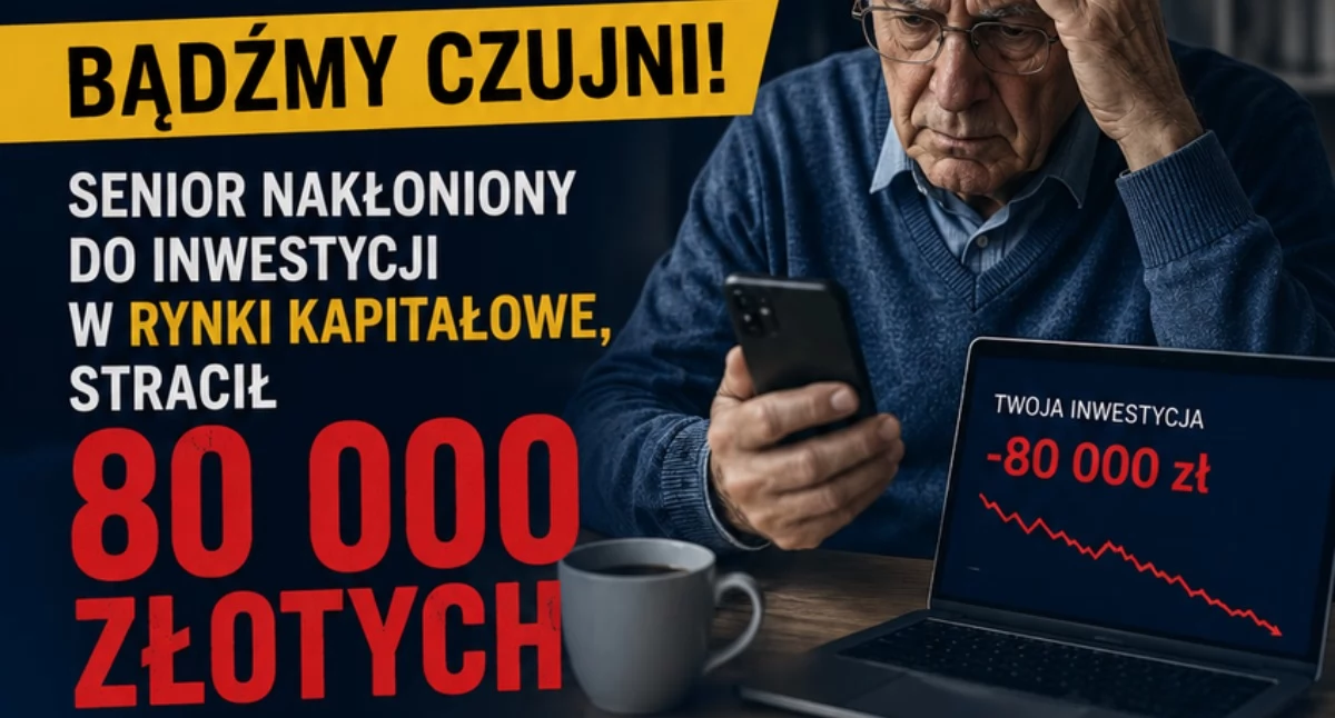Stracił 80 tysięcy złotych w kilka chwil. Przejmująca historia 72-latka z powiatu pułtuskiego