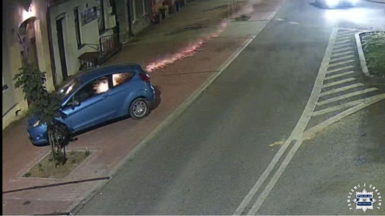 Strzelali racami z samochodów. Płonęło auto i krzewy 20