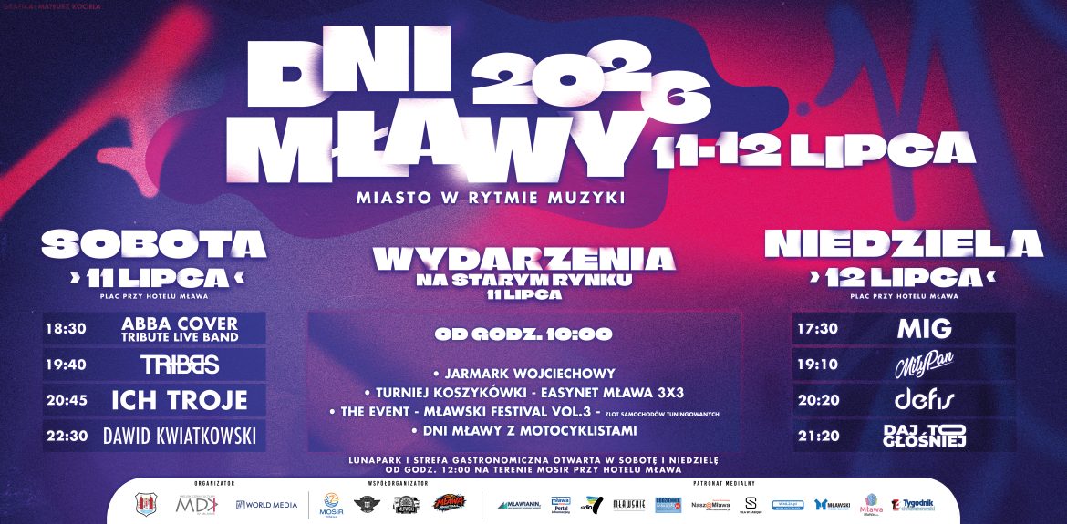 Święto Mławy. Do miasta przyjadą gwiazdy