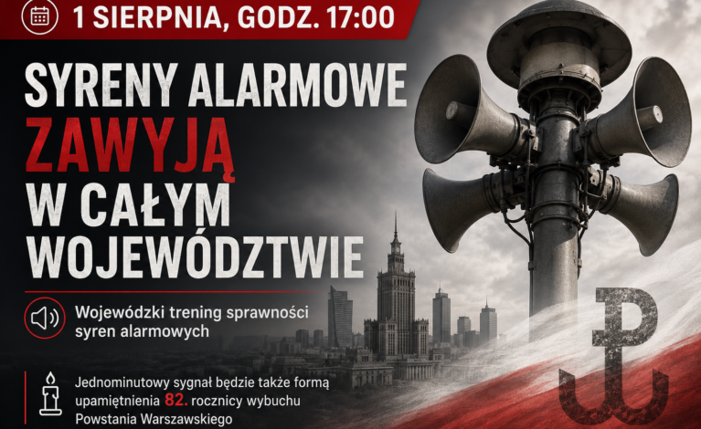 Syreny alarmowe zawyją 1 sierpnia. To wojewódzki trening i hołd dla powstańców