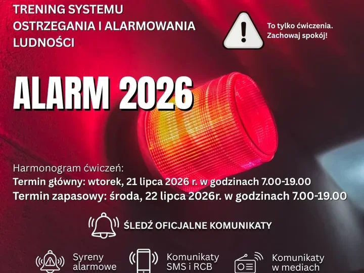 Syreny zabrzmią w Wolbromiu. Alarm będzie tylko ćwiczeniem