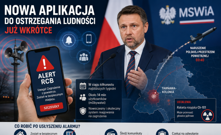 Szef MSWiA: będzie uruchomiona specjalna aplikacja do ostrzegania ludności