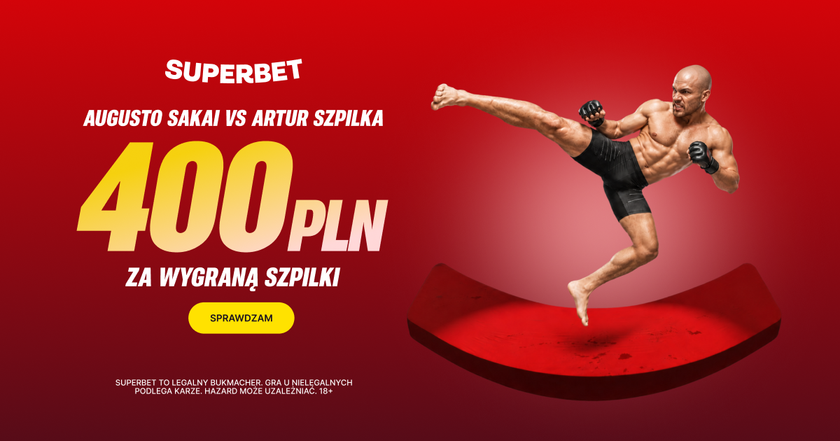Szpilka o krok od 400 zł ekstra. Superbet nagradza kibiców przed hitem gali MMA
