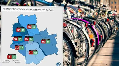 W tych dzielnicach kradną najwięcej rowerów. Tylko co piąty udaje się odzyskać