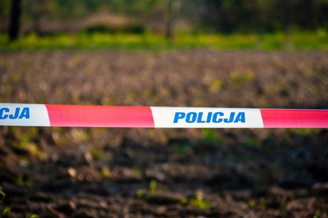 Biało-czerwona taśma policyjna odgradza teren leśny. O tajemniczej śmierci w lesie przeczytasz na Eska Trójmiasto.