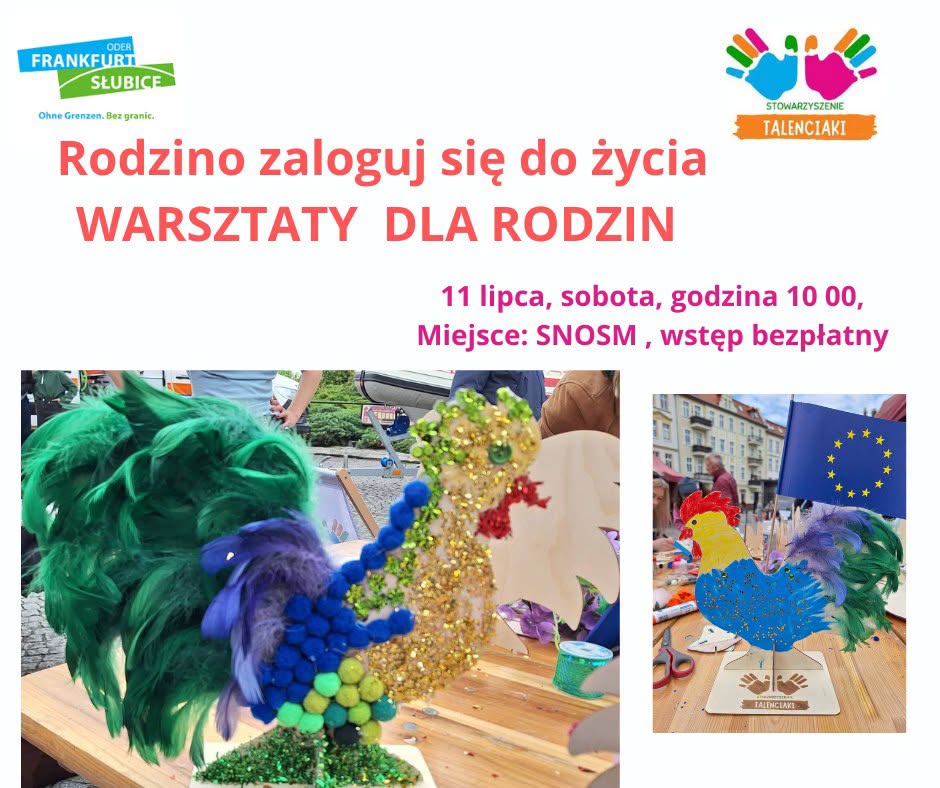 Talenciaki zachęcają do wspólnego tworzenia. Bezpłatne warsztaty dla rodzin w Słubicach
