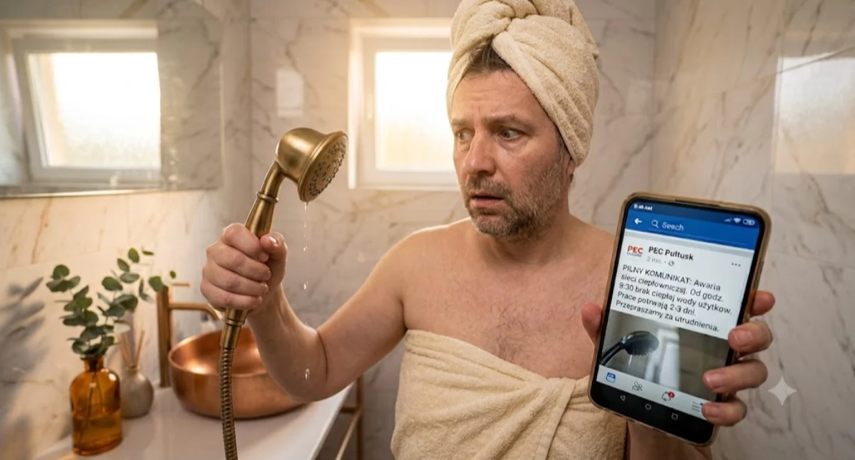 To już nie jest nawet śmieszne… W kranach znów zimna woda. Kolejna awaria w Pułtusku