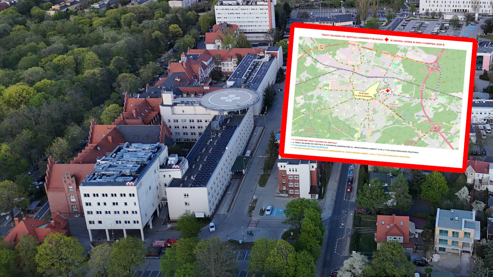 Tour de Pologne w Zielonej Górze. Sprawdź, jak dojechać do szpitala mimo zamkniętych ulic