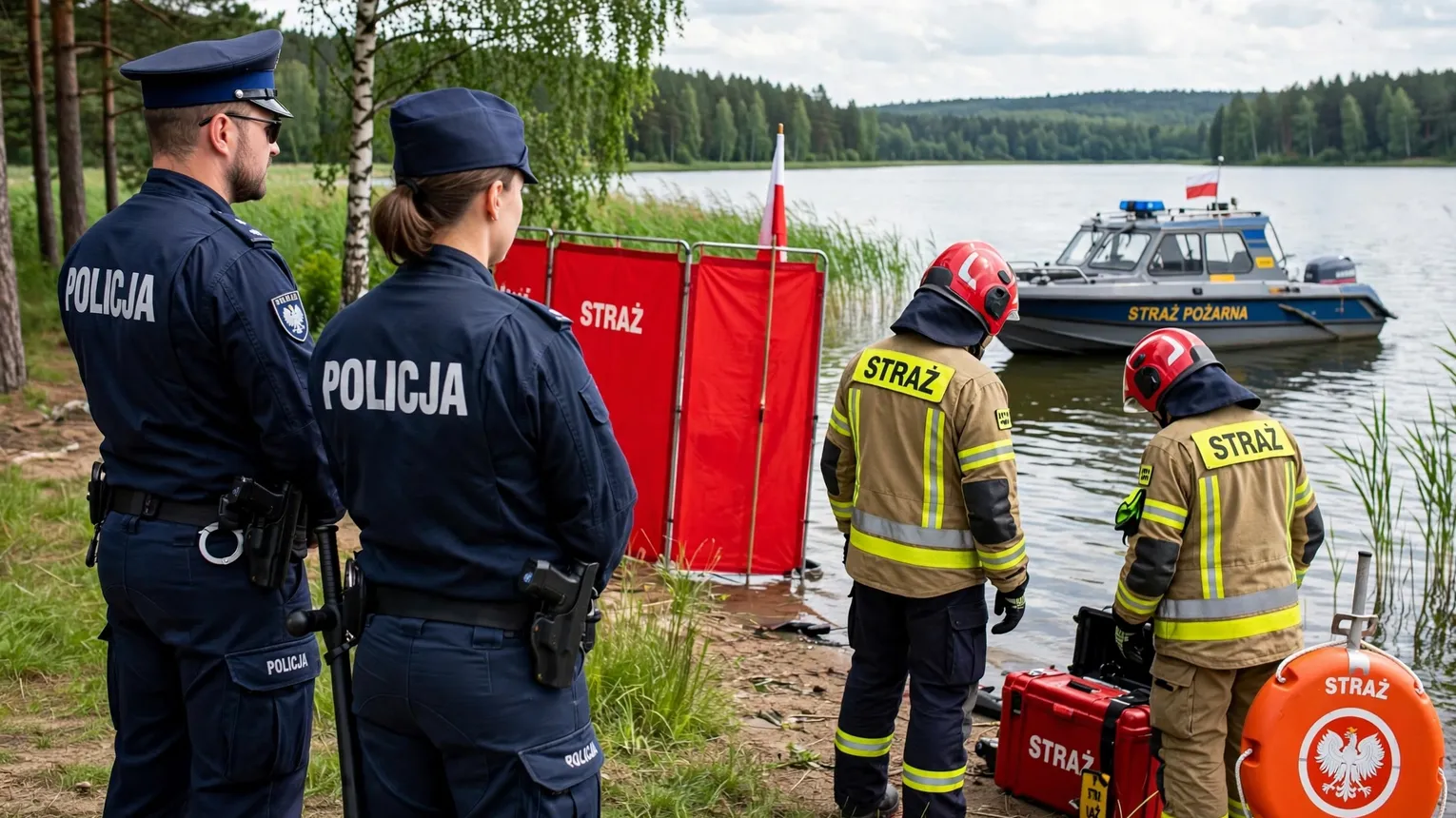 Tragedia nad jeziorem Łąkie. Mimo długiej reanimacji nie udało się uratować mężczyzny