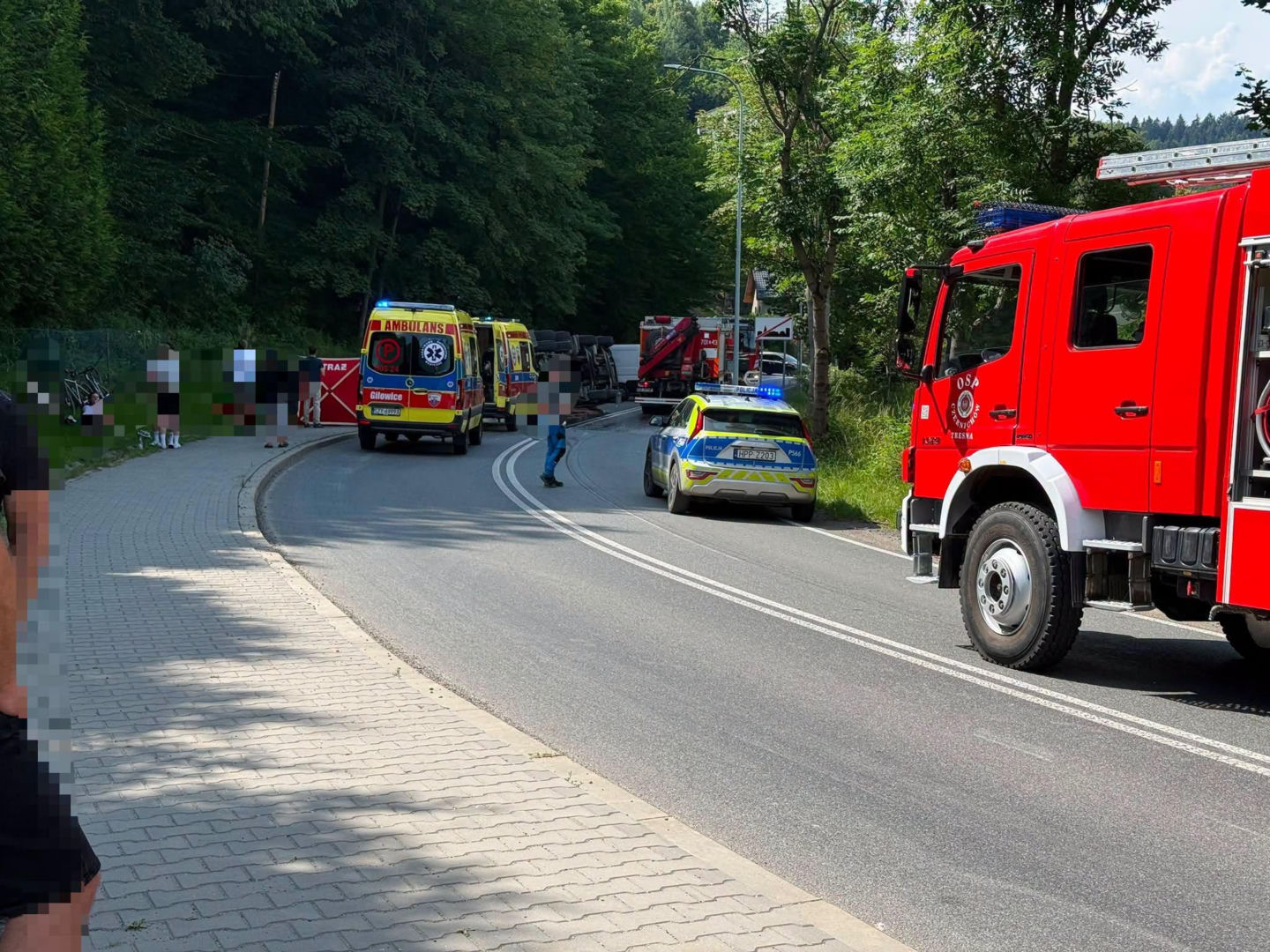 Tragedia w Śląskiem. Betoniarka zmiażdżyła rowerzystkę. Nie żyją dwie osoby