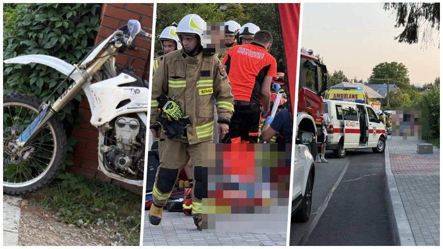 Tragedia w Turzym Polu. Uderzyli crossem w barierki – nie żyje 27-latek, drugi ciężko ranny