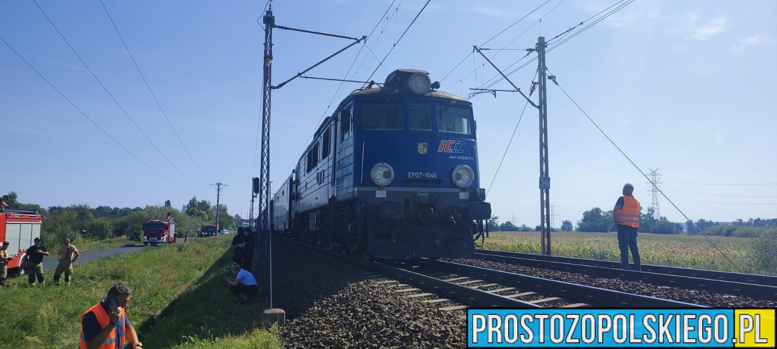 Tragiczne potrącenie przez pociąg na linii Kędzierzyn-Koźle – Gliwice. Nie żyje około 50-letni mężczyzna