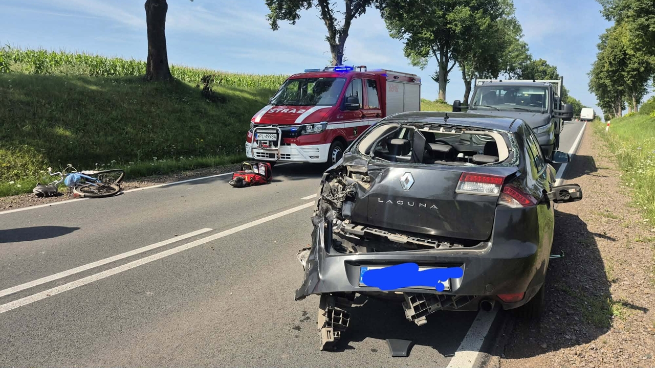 Tragiczny wypadek w Parzeniu Janówku. Nie żyje 76-letnia rowerzystka