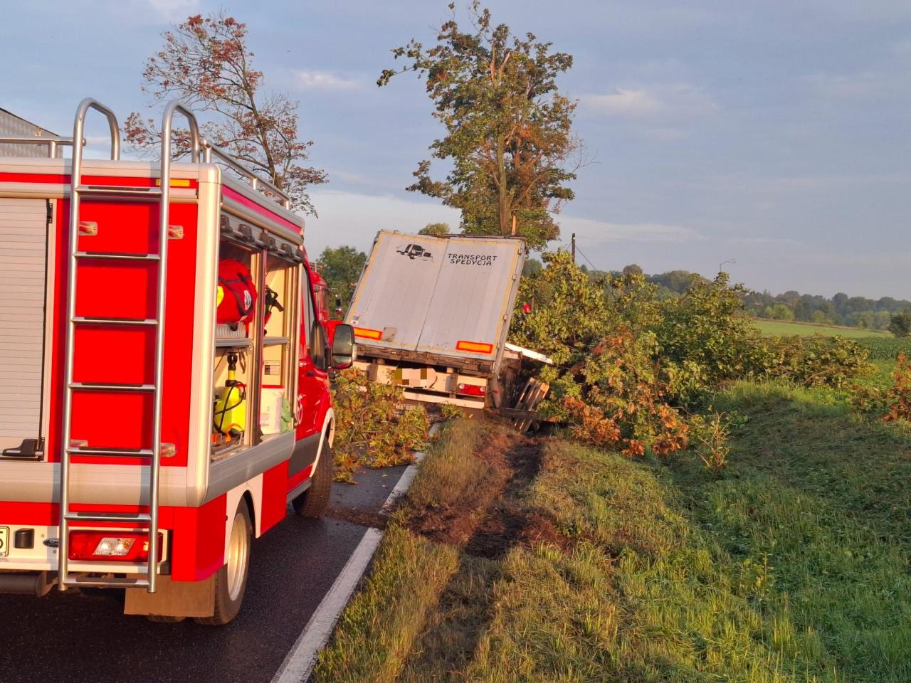 Tragiczny wypadek w regionie. Ciężarówka uderzyła w drzewo