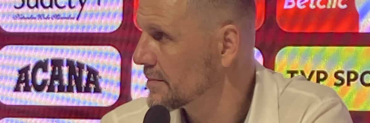 Trener Ante Simundza i Michał Szromnik przed Górnik - Śląsk