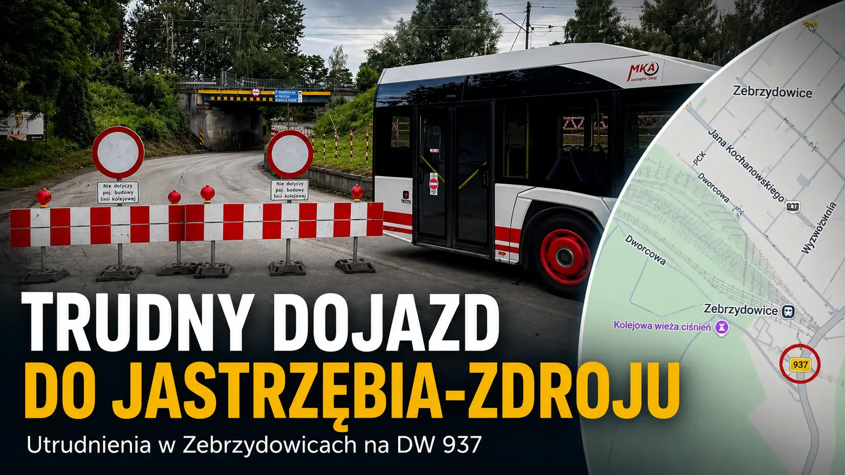 Trudny dojazd do Jastrzębia-Zdroju