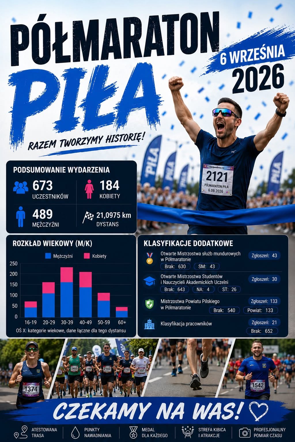 TRWAJĄ ZAPISY NA PÓŁMARATON PIŁA 2026