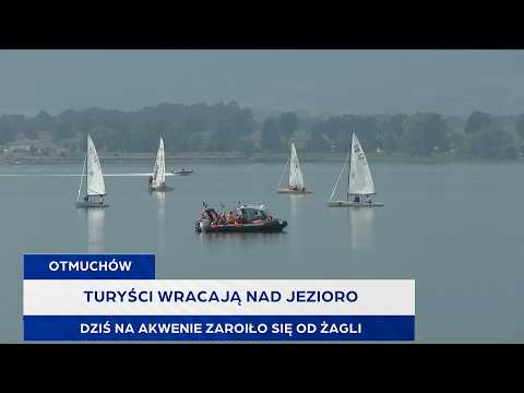 Turyści wracają nad Jezioro Otmuchowskie. Dziś na akwenie zaroiło się od żagli