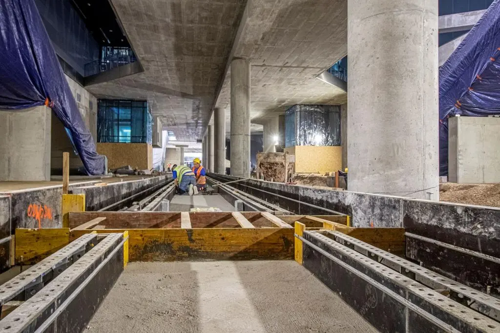 Prace w tunelu tramwajowym przy Dworcu Zachodnim