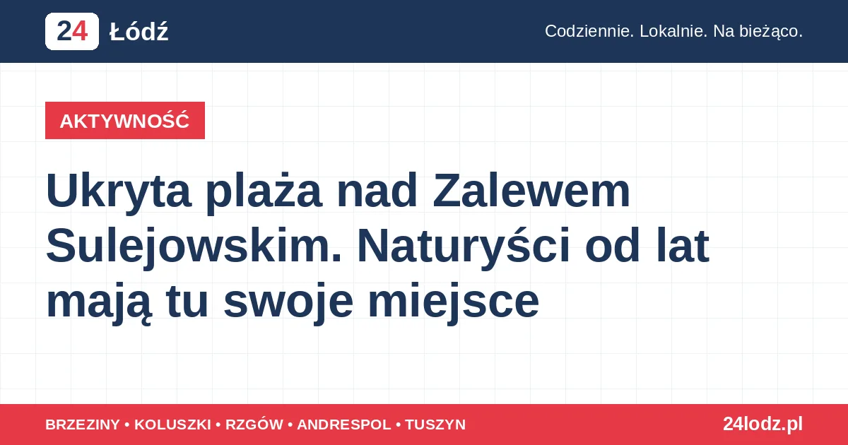 Ukryta plaża nad Zalewem Sulejowskim. Naturyści od lat mają tu swoje miejsce