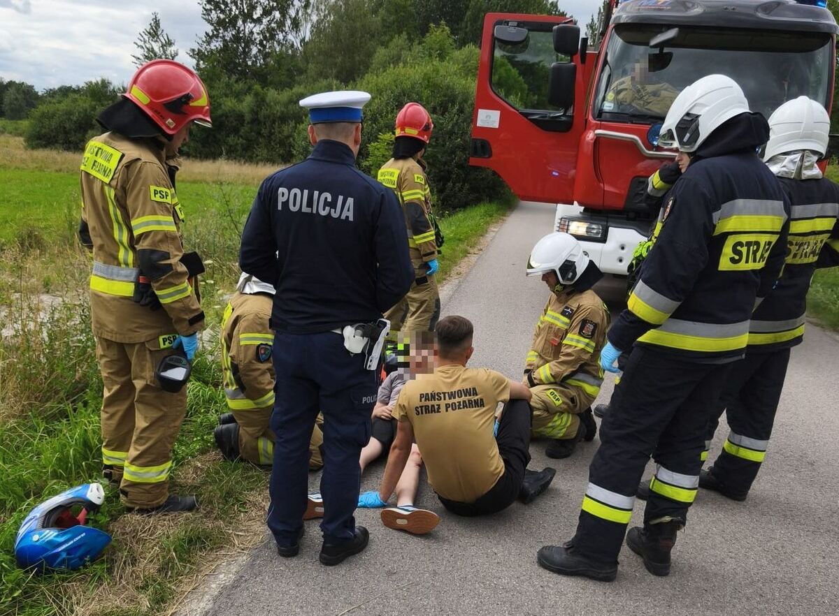 Upadek 12-latka na hulajnodze elektrycznej pod Buskiem. Policja przypomina o przepisach