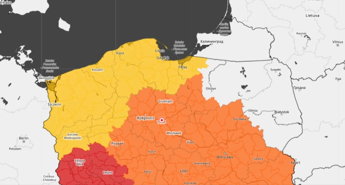 Upał to nie wszystko. IMGW wydał nowe ostrzeżenia dla Torunia