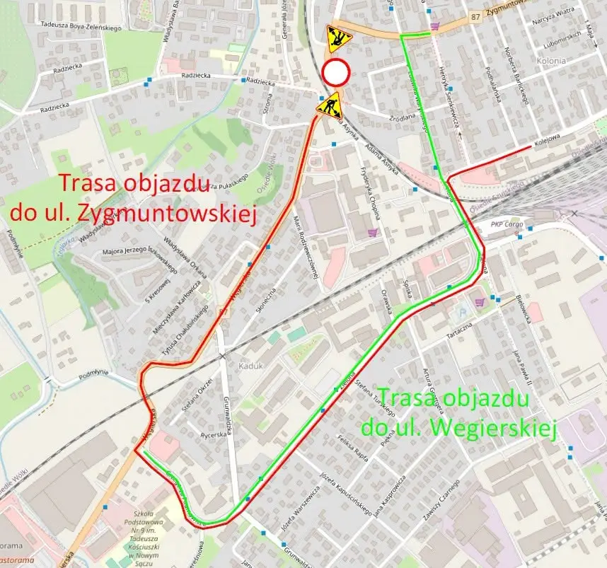 Uwaga kierowcy! Kolejne utrudnienia w Nowym Sączu. Zamkną fragment ul. Węgierskiej