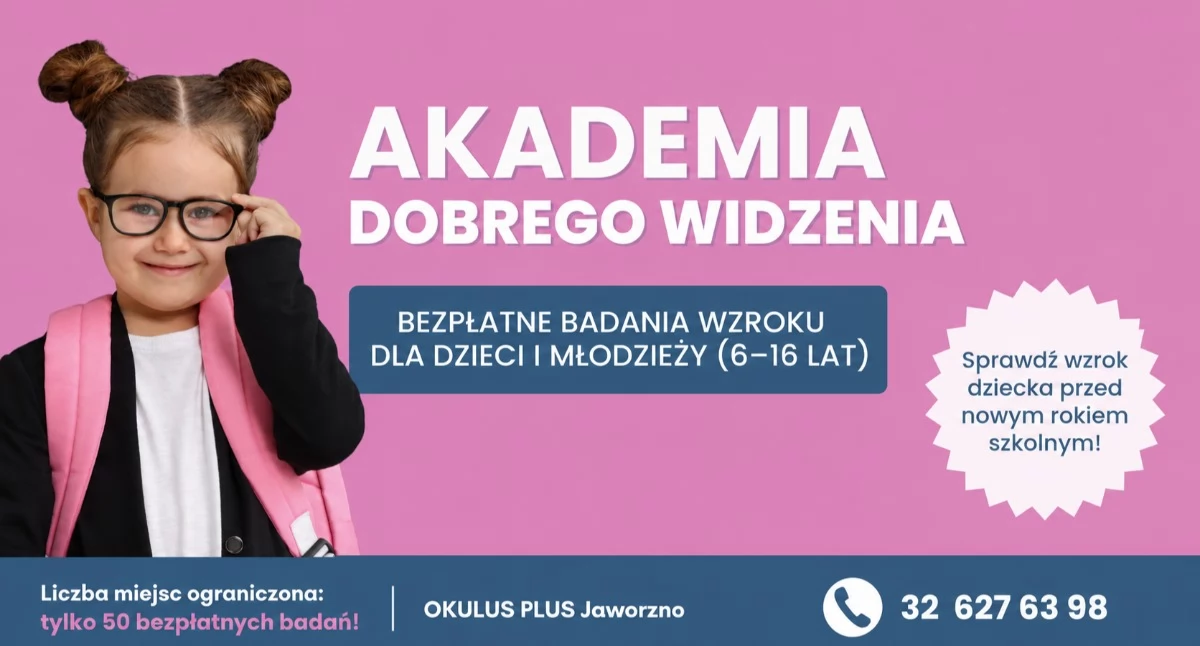 W Jaworznie rusza Akademia Dobrego Widzenia. 50 dzieci skorzysta z bezpłatnych badań wzroku 1