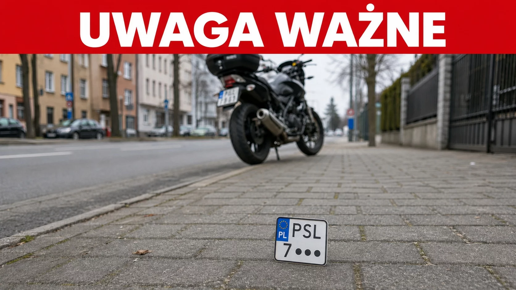 W Koninie znaleziono tablicę rejestracyjną motocykla. Straż Miejska szuka właściciela