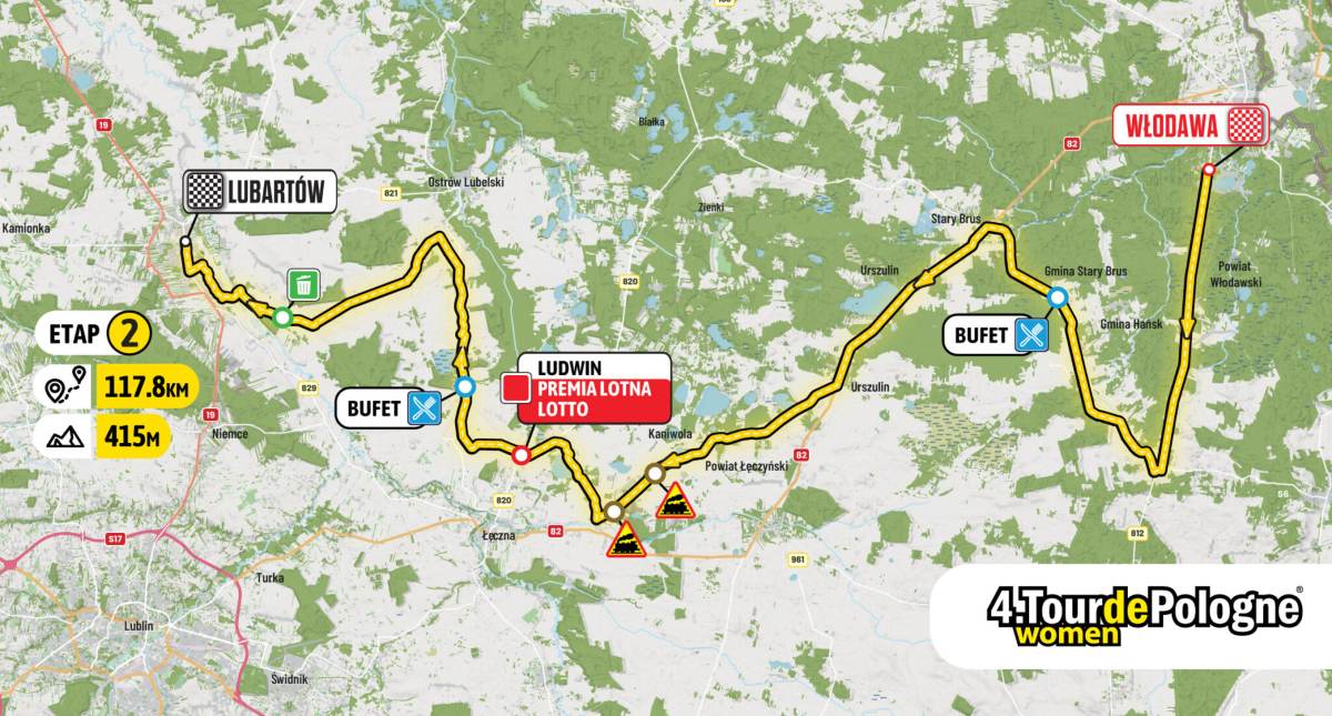 W sobotę „włodawski” etap Tour de Pologne Women. Będą utrudnienia na drogach