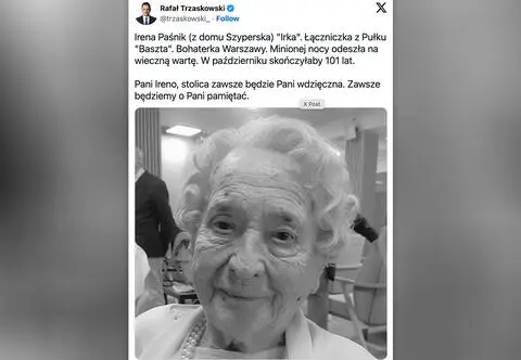 Przenosiła broń pod ostrzałem. Nie żyje Irena Paśnik