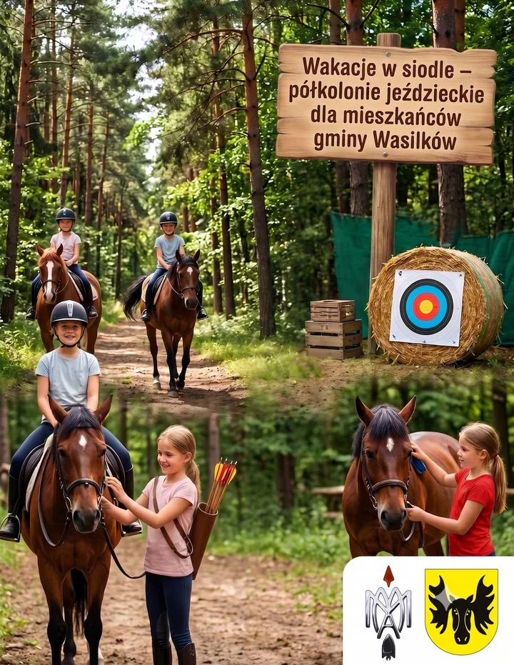 Wakacje w siodle w Wasilkowie. Dzieci poznają konie i łucznictwo