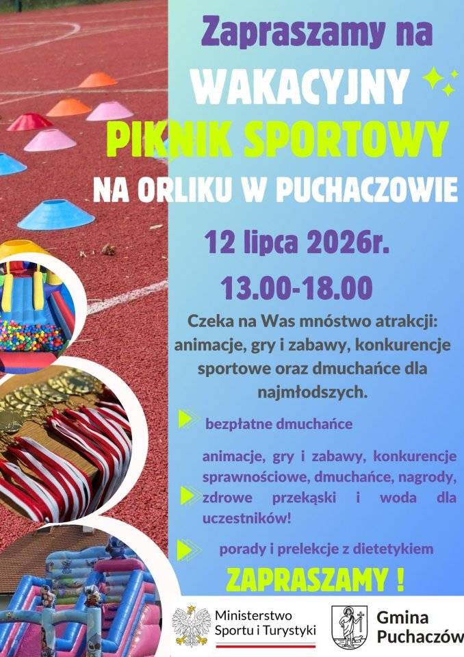 Wakacyjny Piknik Sportowy na Orliku w Puchaczowie. Sprawdź atrakcje!