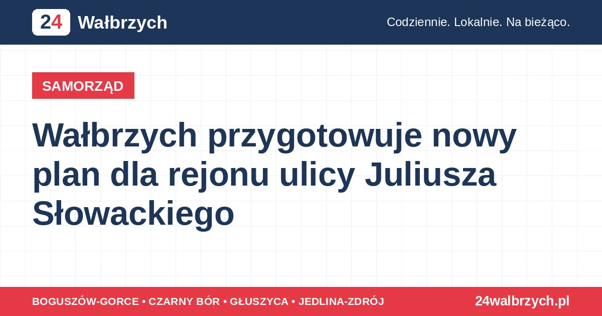 Wałbrzych przygotowuje nowy plan dla rejonu ulicy Juliusza Słowackiego