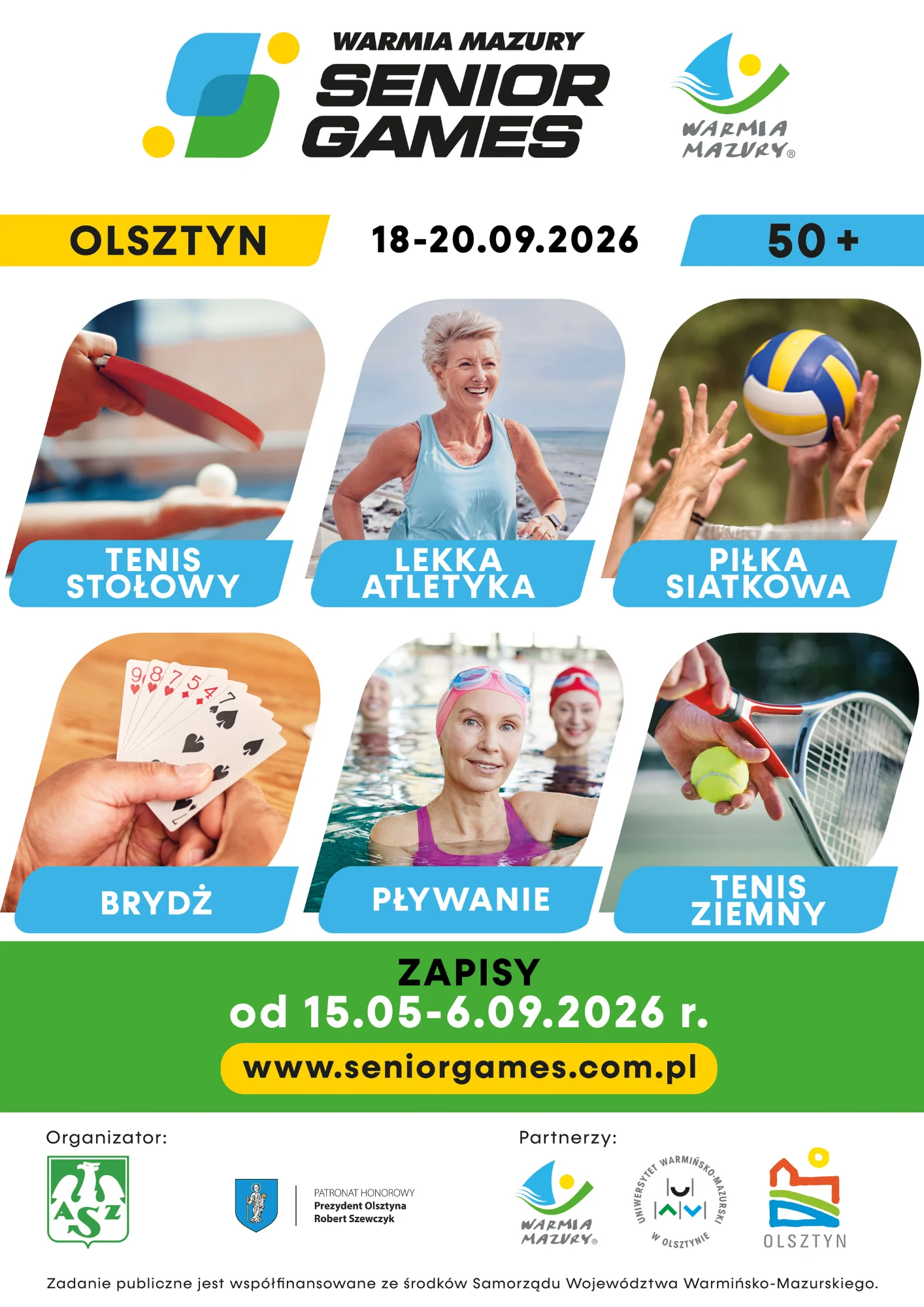 Warmia Mazury Senior Games 2026. Zapisy ruszyły, zawody odbędą się 18-20 września