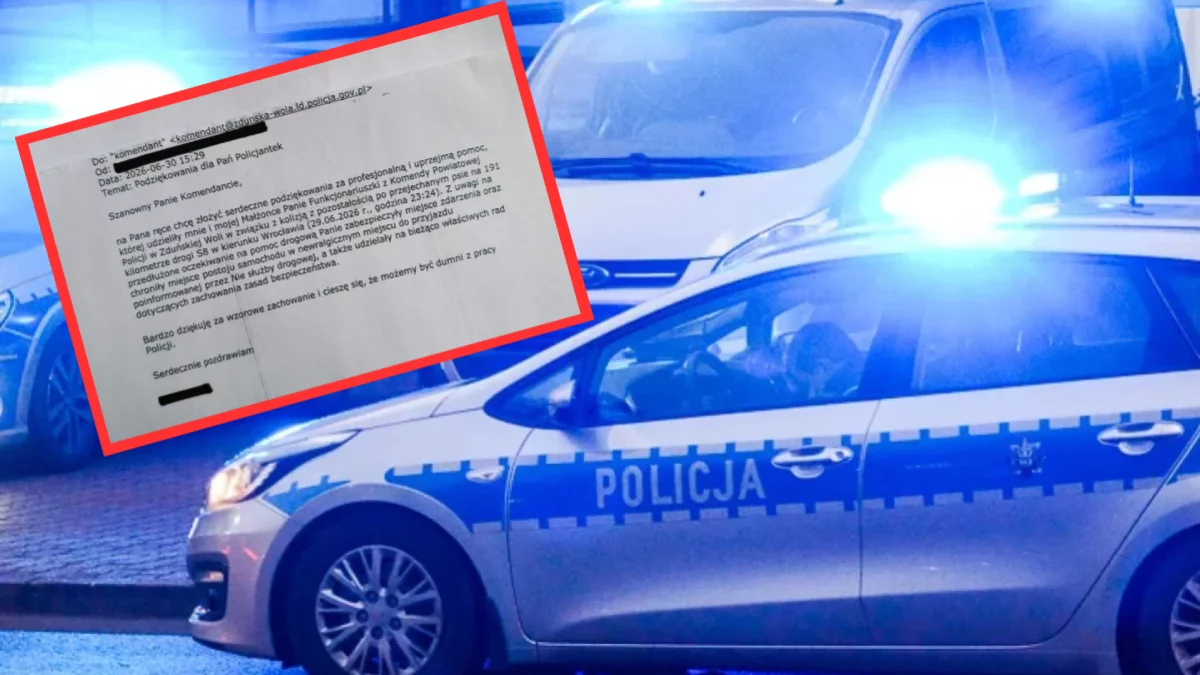 WiadomościNocna kolizja na S8. Podziękowania otrzymały policjantki ze Zduńskiej Woli