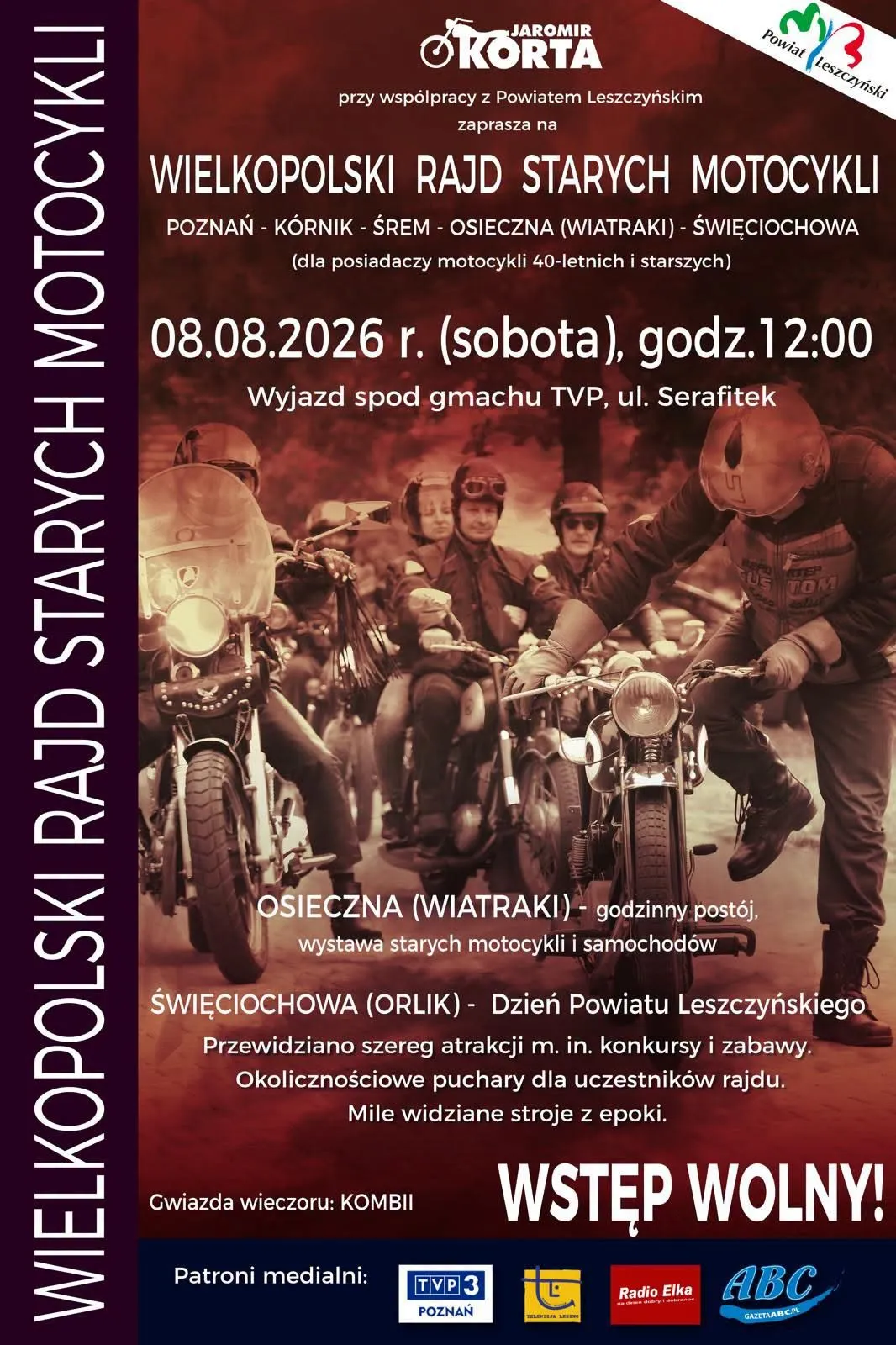 Wielkopolski Rajd Starych Motocykli przejedzie przez Śrem