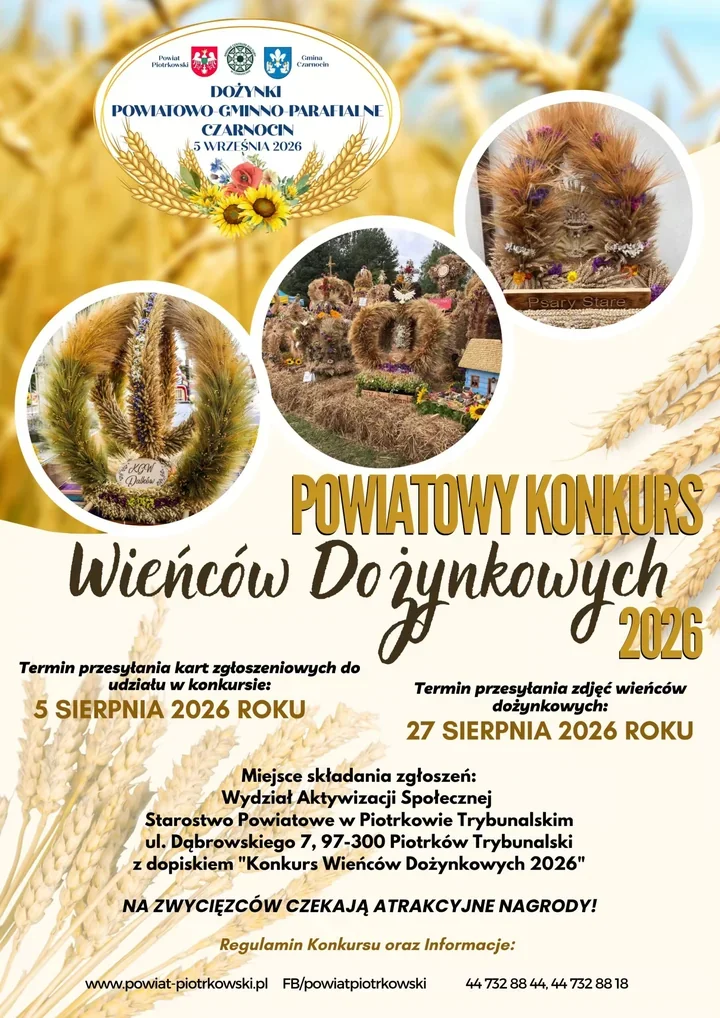 Wieńce dożynkowe pokażą kunszt. Powiat piotrkowski czeka na zgłoszenia