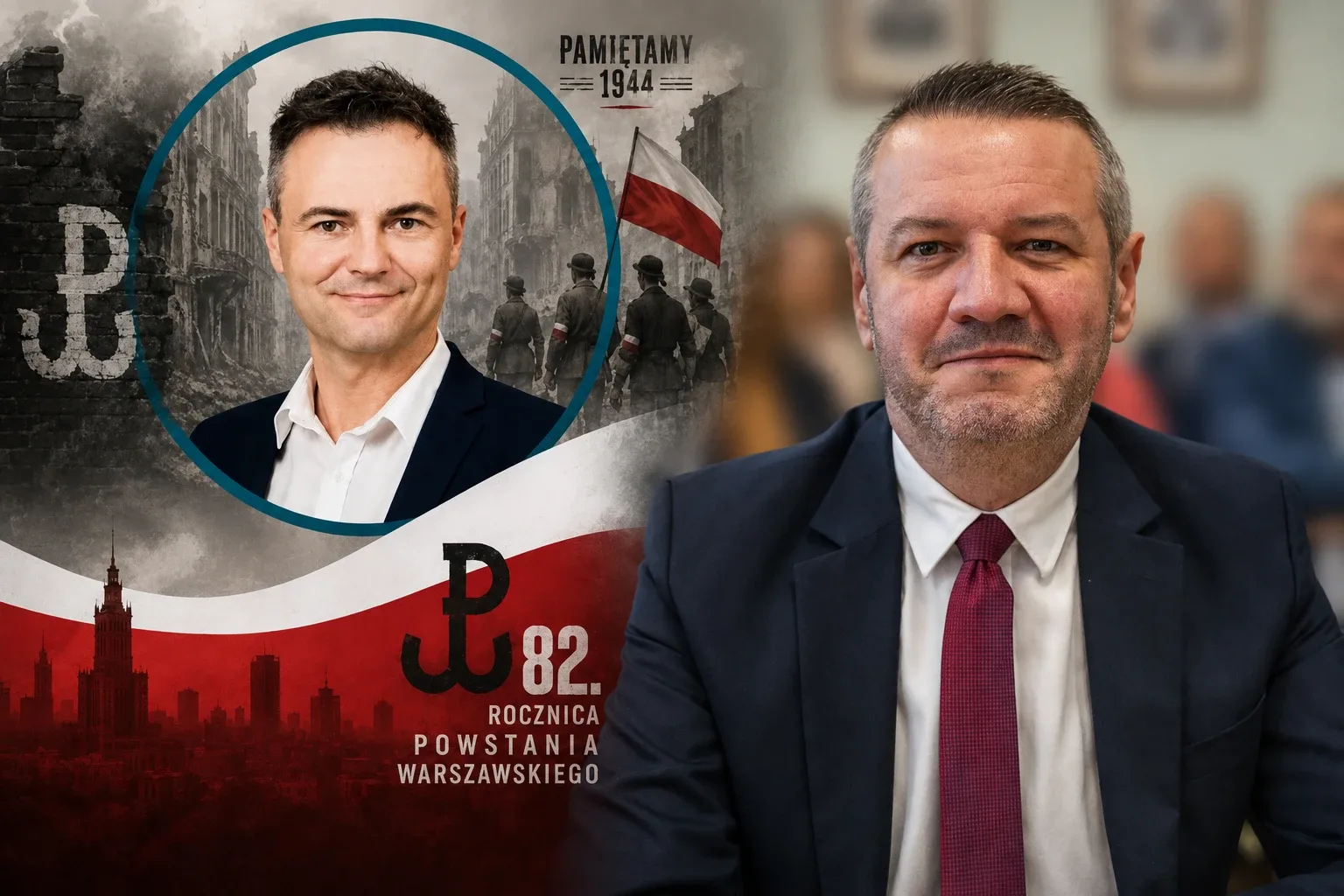 Własny portret na tle Powstania Warszawskiego. Były prezydent ostro skrytykował radnego Mariusza Łubę