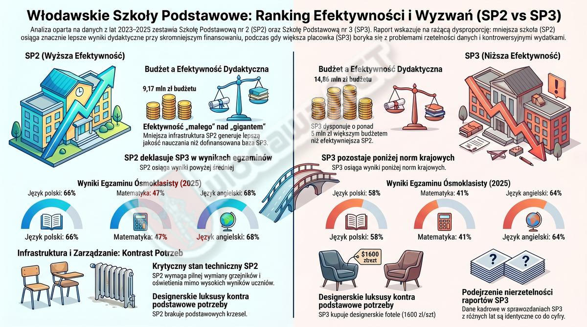 Włodawa: Miliony na szkoły, wyniki pod kreską. Co dzieje się z włodawską oświatą? /wideo/ Wydarzenia z miasta Włodawy powiat włodawskiego i gminy Włodawa oraz Polesie Zachodnie na Sygnale i 24 na dobę