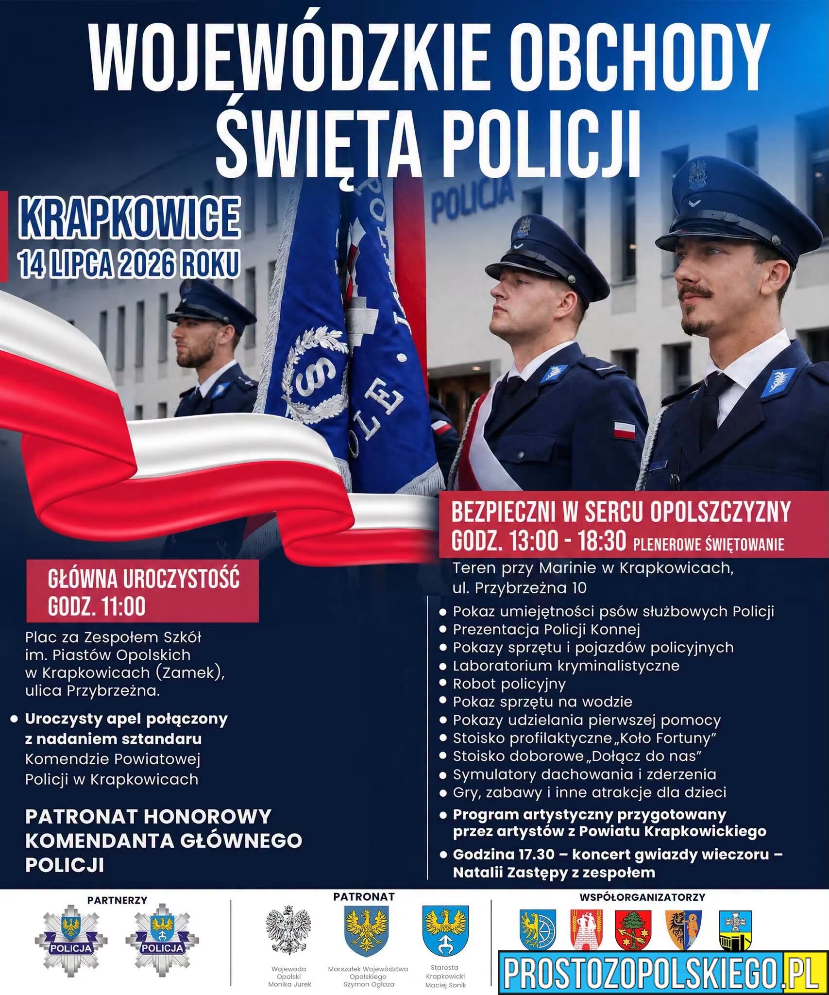 Wojewódzkie Święto Policji w Krapkowicach. Pokazy robotów, konie policyjne i mnóstwo atrakcji