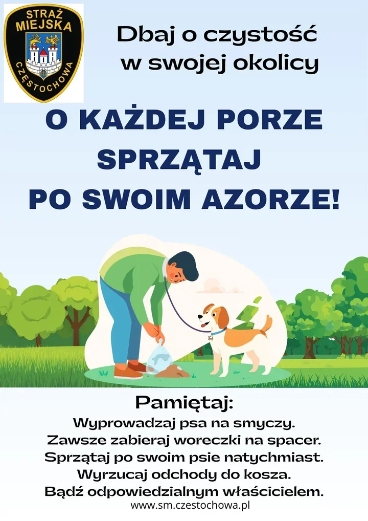 Woreczek na spacerze z psem nie jest dodatkiem. Straż Miejska przypomina o obowiązku